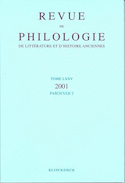 Revue de philologie, de littérature et d'histoire anciennes, v.  75